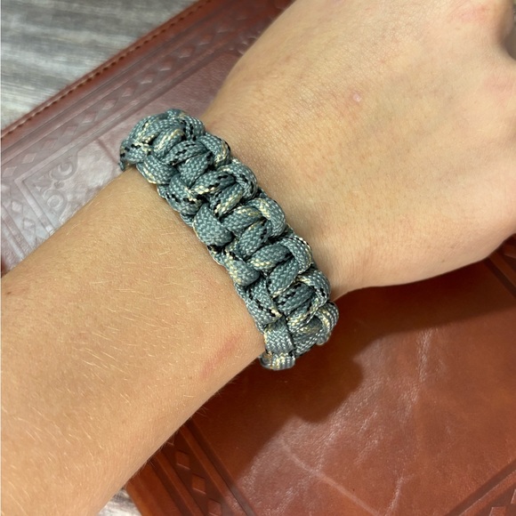 Hand Crafted Other - Kids Gray and Tan Paracord Braided Bracelet